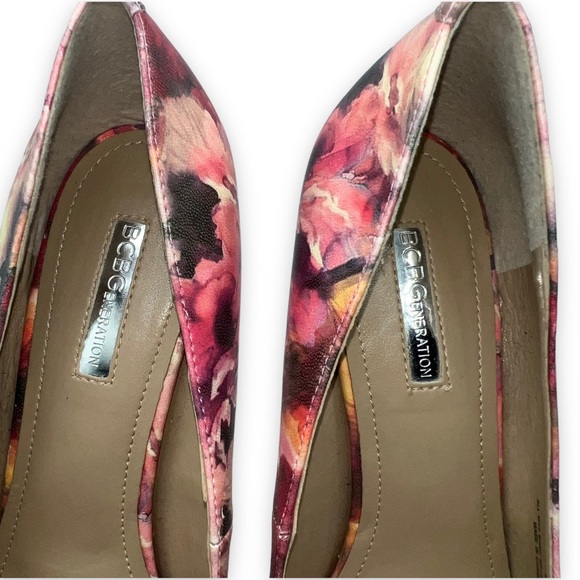 NEW BCBG Floral Print Platform Stiletto Heels Women’s Size 9M - Picture 7 of 11